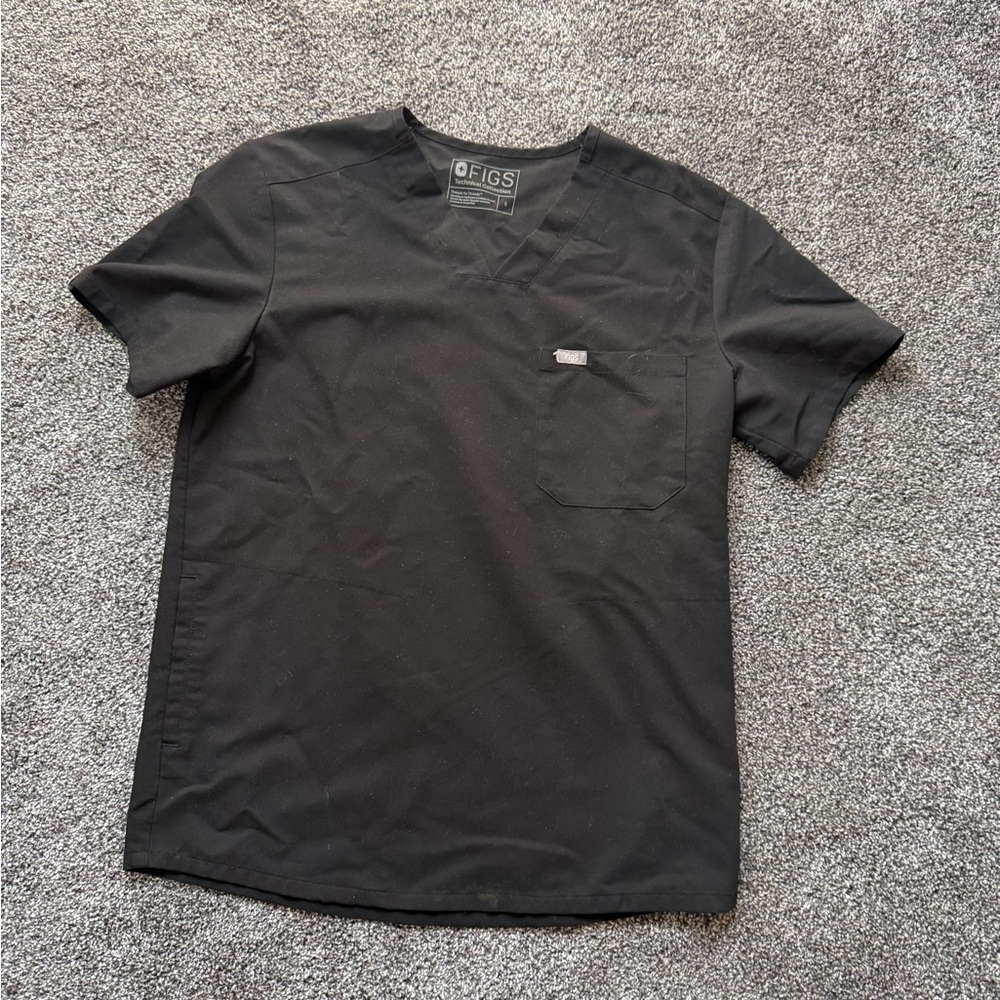 Figs Men's Black Short Sleeve Tee